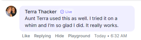 Customer review screenshot