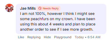 Customer review screenshot
