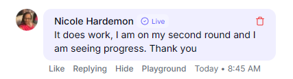 Customer review screenshot