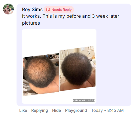 Customer review screenshot