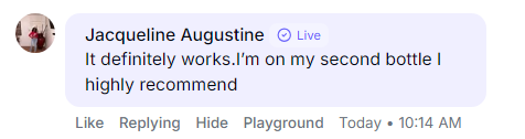 Customer review screenshot