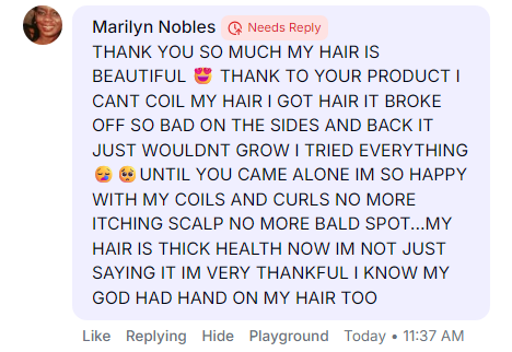 Customer review screenshot